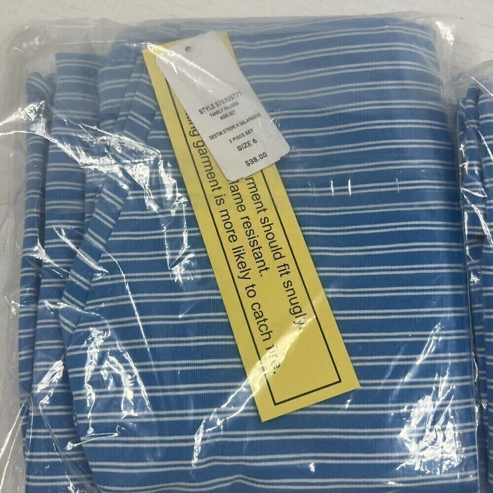 SOMA KIDS PAJAMAS UNISEX STRIPPED - Blue /White STRIPPED Size 8 - NWT FAMILY PJs